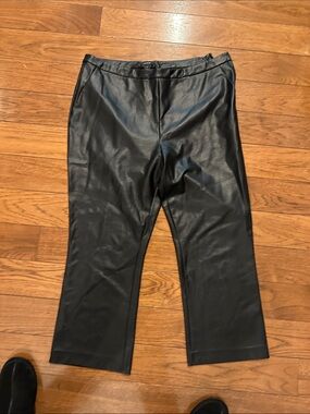 Halogen Black Faux Leather Women's Dress Pants